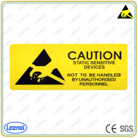 LN 7026B Antistatic Warning Label