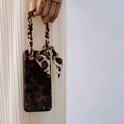 Handmade Fabric Mobile Phone Straps and Accessories: Including Leopard Print Handbag Straps, Versatile Scarves, and Handy Cell Phone Holders