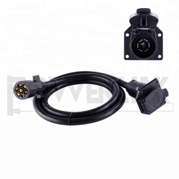 TE7-3C2 US Waterproof PVC 7 Way Trailer Extension Cord
