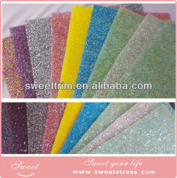 3MM colored Hotfix bling rhinestone mesh trimming