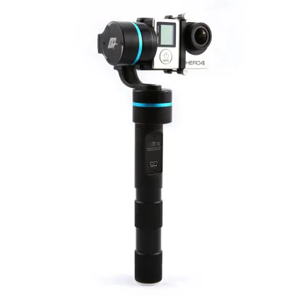 G4 handheld 3 axis gimbal gopro camera with Pan/Tilt/Roll 3-axis 360 degrees coverage.