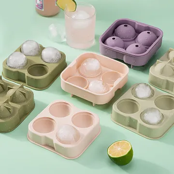 Food-Grade Silicone Ice Cube Mold Tray: Easy Release Round Ice Sphere Ball Maker