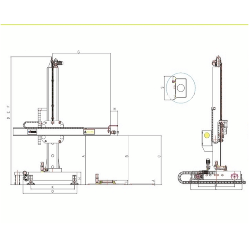 Colonne de soudage et rail de guidage de type Boom V