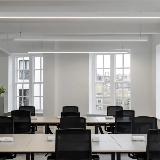 0-10V DALI Dimming Modern LED Long Linear Chandelier Pendant Light