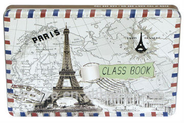 Square postcard gift tin box
