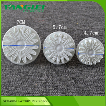 3pcs set Fondant Cake Cutter Decorating Sun flower shaped plunger cutter