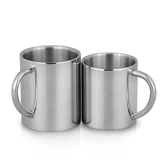 Stainless Steel Double Wall Mug Cup with Handle