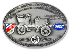 Customized Antique Silver Soft Enamel Metal Belt Buckle (BZ03)