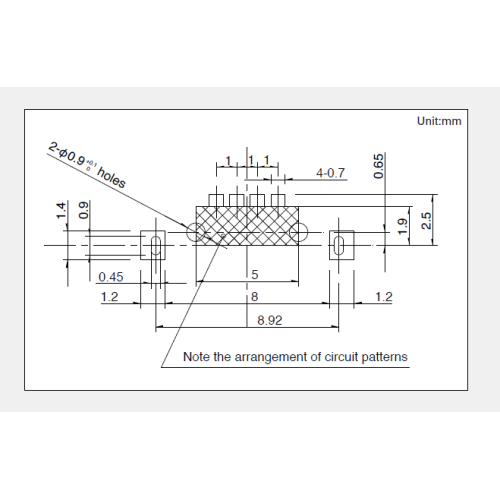 Bouncing Slide Switch di sebelah kiri