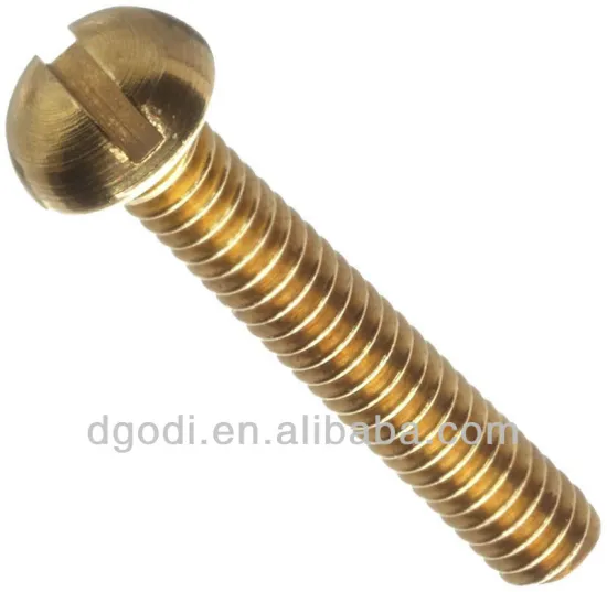 brass copper slot round head machine screw