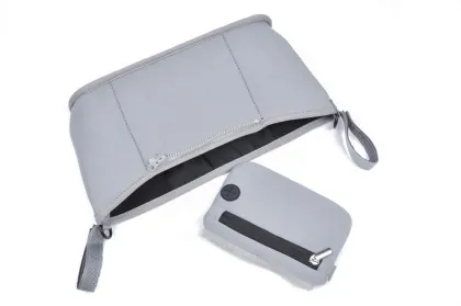 New Hot Selling Large Storage Neoprene Baby stroller Organizer hanging bag with Two Multifunctional Stroller Hooks for Parents