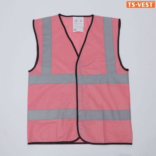 High Fashion Printed Logo Womens Dresses Pink Traffic Safety Wear Protection Equiment Glow In The Dark Fabric