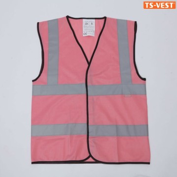 High Fashion Printed Logo Womens Dresses Pink Traffic Safety Wear Protection Equiment Glow In The Dark Fabric