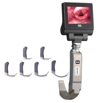 Professional Portable Reusable Video Laryngoscope for Anesthesia with 6 Blades