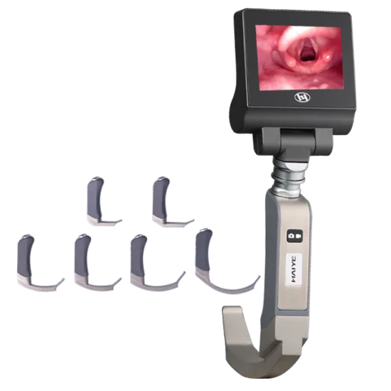 Professional Portable Reusable Video Laryngoscope for Anesthesia with 6 Blades