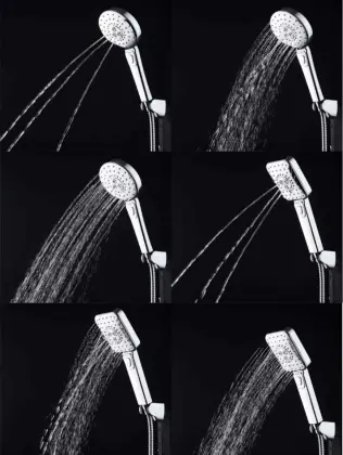 Round Rainfall 8 inch & 3 Functional Mist ECO Shower Head Set