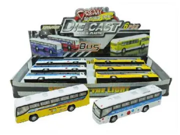 DIE CAST BUS WITH IC AND LIGHT