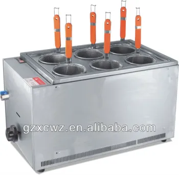 table top six basin gas noodle cooker