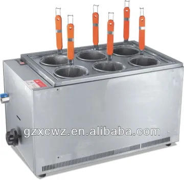 table top six basin gas noodle cooker