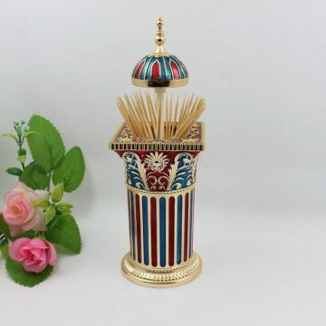 Shinny Gifts High Quality Zinc Alloy Toothpick Holder for Wedding Gifts