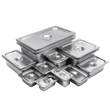 European Style 1/1 Size Stainless Steel Hotel Gastronorm Tray GN Pan Food Container