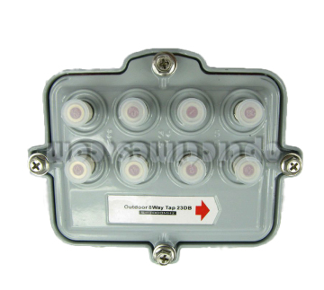 Outdoor Waterproof CATV 8-Way Tap Trunk Splitter