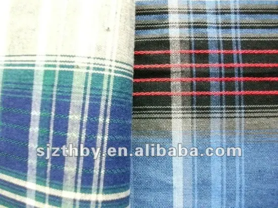 yarn dyed cotton school uniform skirt fabric