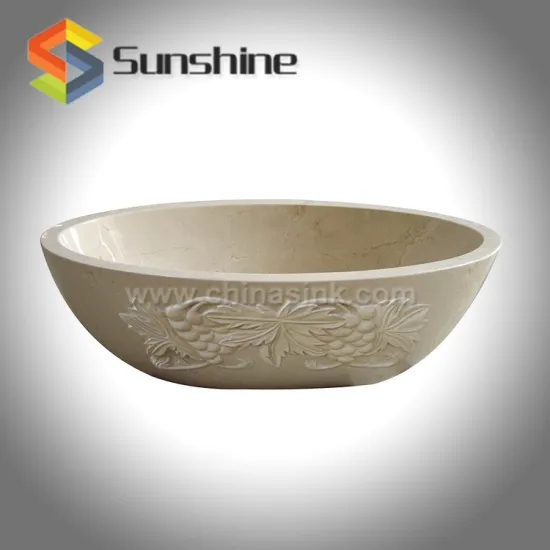 Egyptian Galala Marble Natural Stone Carving Tub