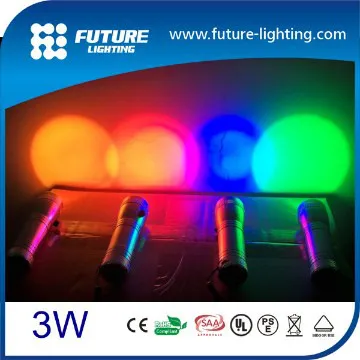 3w stcok colorful flaslight RGB led flashlight