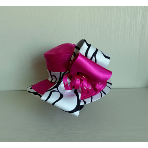 Stain Ribbon Bow Millinery Church Hats For Banquet