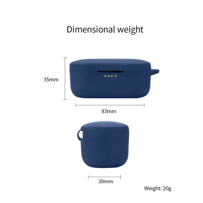 Shockproof Silicone Case with Keychain for DENON PerL Pro Wireless Earbuds