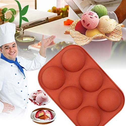 Moule de cuisson demi-cercle en forme de bombe en silicone