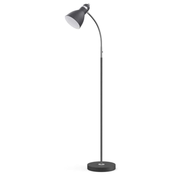 Metal Floor Lamp: Adjustable Goose Neck Standing Lamp with Heavy Metal Base