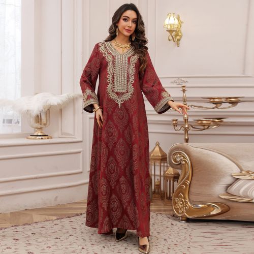 لباس شب لاکچری فابریک ژاکارد