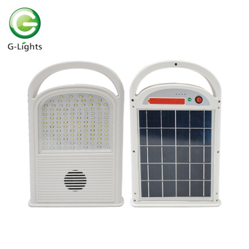 White ABS 100W Rechargeable Solar Floodlight