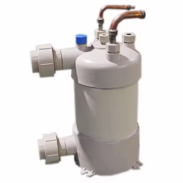 High Quality Freon Cooling Titanium Heat Exchanger for Seawater Swimming Pool Heat Pump with PVC Shell