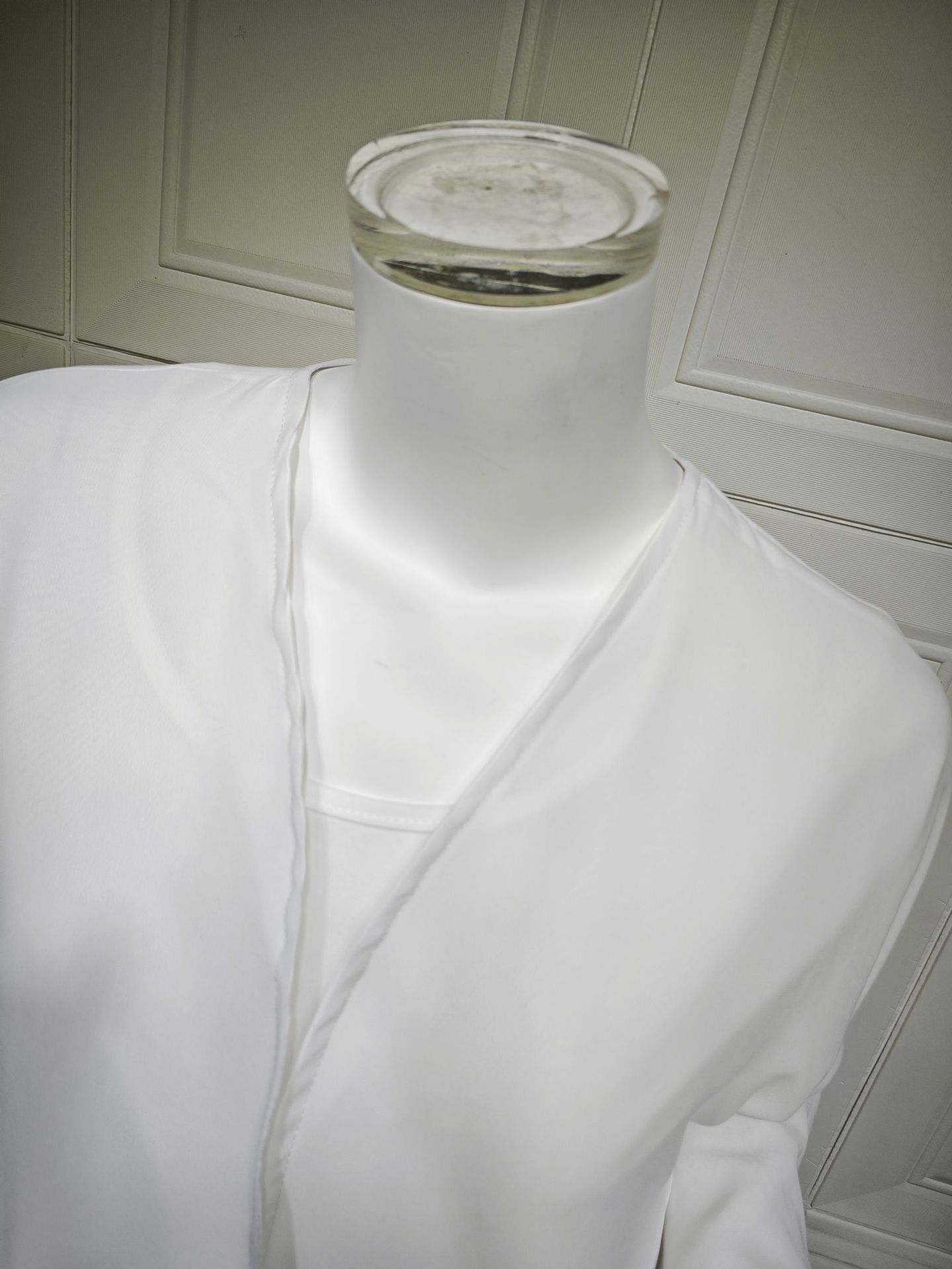 White Lace Abaya Set Matching Scarf MQ221 (7)