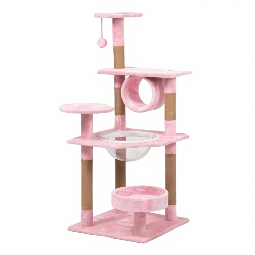 Outdoor Luxury Wooden Cat Tree Tower Weather Resistant Scratcher Multi-Level Climbing Playground Durable Pet Furniture Carton