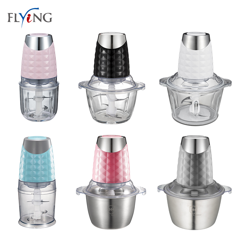 Grey Stainless Steel Small Food Chopper Blender