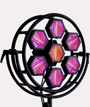 Retro Strobe Light 7pcs 60 Вт теплый белый + RGB Audio Disco Стадия фона светодиодный винтажный свет
