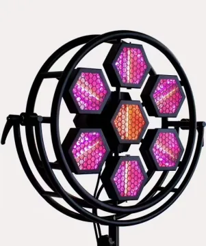 Retro Strobe Light 7pcs 60w Warm White + RGB Audio Disco Stage Background LED Vintage Light