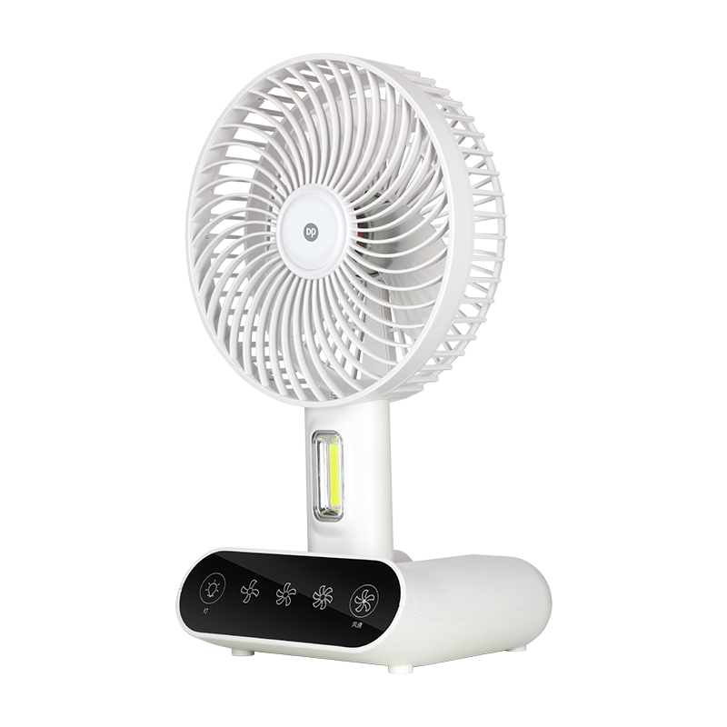 Foldable Desktop Portable Rechargeable Fan with Light