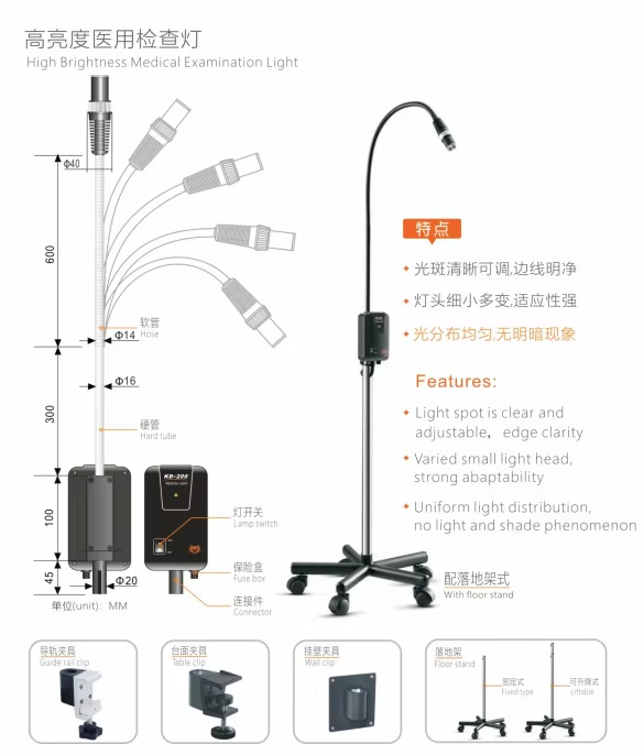 High-Power LED Examination Light for Medical Use