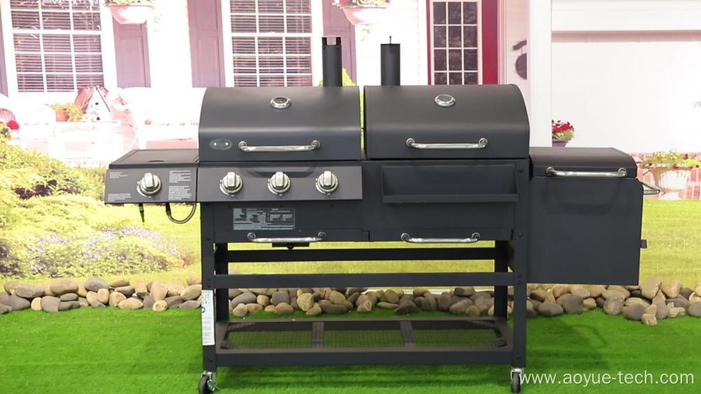 Large Gas and Charcoal Grill Combo