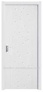 Wooden compound door pure white painted door