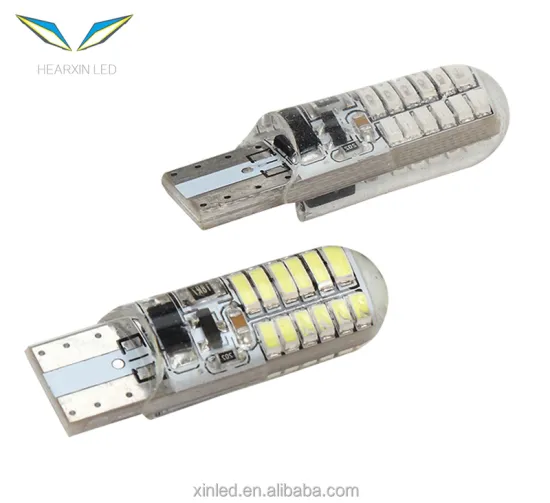 CANBUS T10 W5W Silicone Case 24 SMD 3014 LED Car Reading Light - 12V