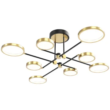 Decorative Ceiling Lights: Enhancing the Atmosphere of Your Living Room and Restaurant with Nordic Copper Circle Chandeliers and Pendant Lamps