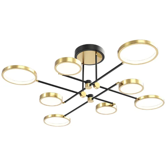 Decorative Ceiling Lights: Enhancing the Atmosphere of Your Living Room and Restaurant with Nordic Copper Circle Chandeliers and Pendant Lamps