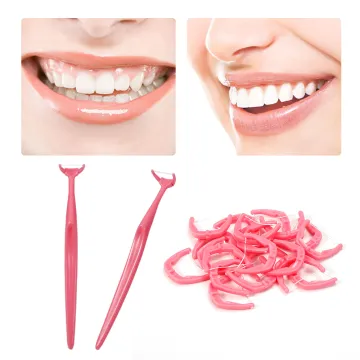 20 pcs/Set 3 Colour Disposable Floss Interdental Brush Teeth Stick Toothpicks Dental Floss Handle Oral Clean Flosser Tools
