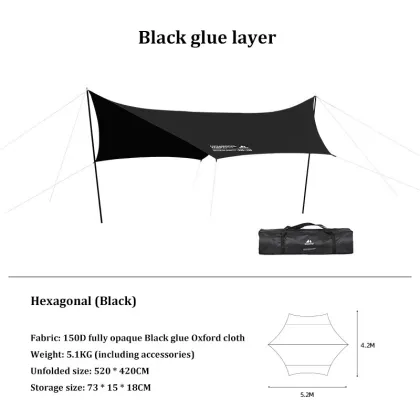 Jetshark Outdoor Windproof Rainproof Sunscreen Tent